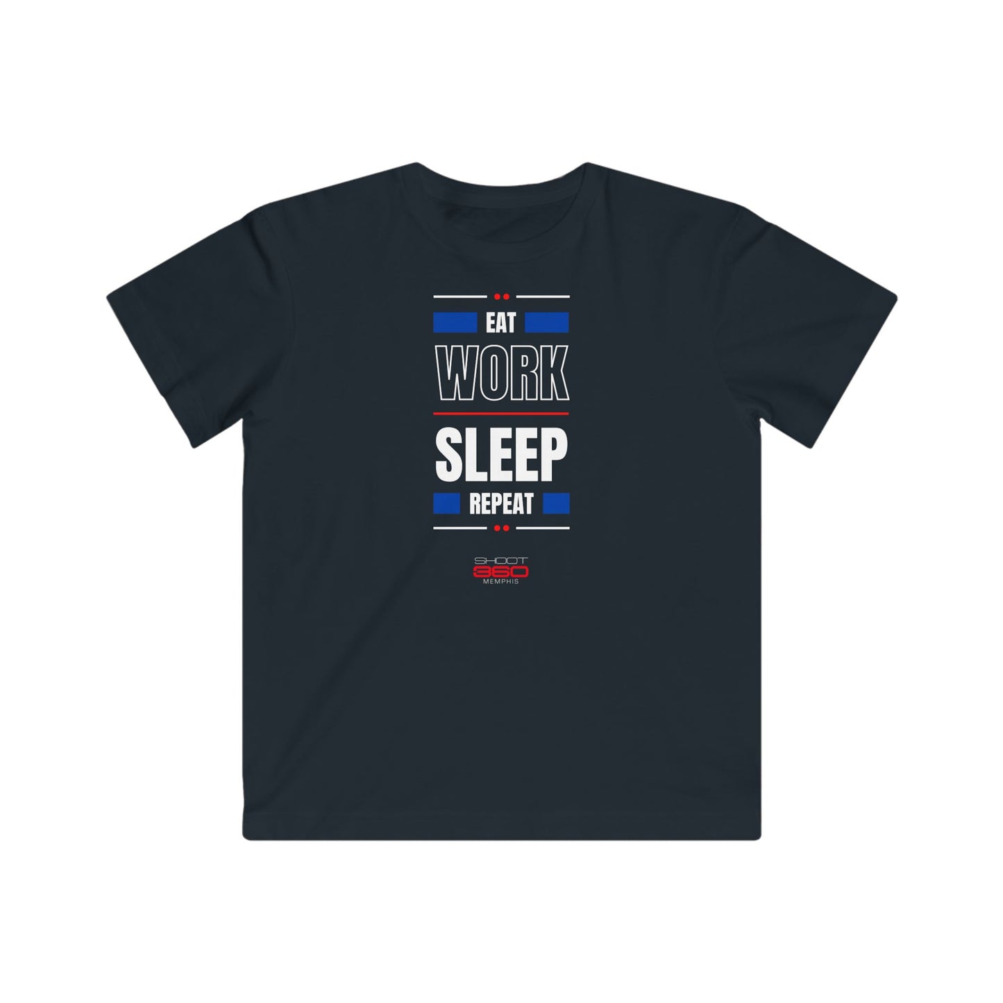 Kids 'Eat, Work, Sleep, Repeat' Fine Jersey Tee - Fun & Comfy Graphic T-Shirt