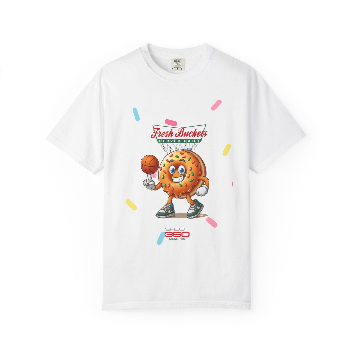 Fresh Buckets Graphic Tee | Fun Unisex T-Shirt, Basketball Lover Gift, Casual Wear, Summer Style, Unique Design