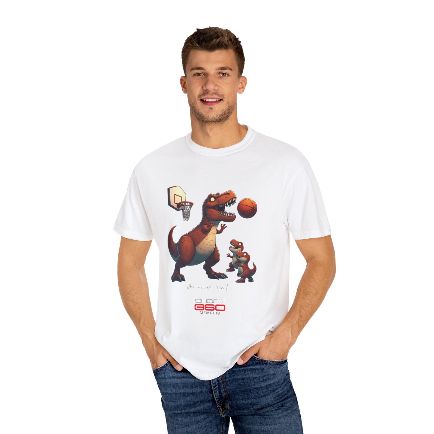 Basketball Dinosaur Basketball T-Shirt, Fun for Kids and Adults, Ideal for Birthdays, Family Gatherings, Casual Everyday Wear, Cool Graphic Tee