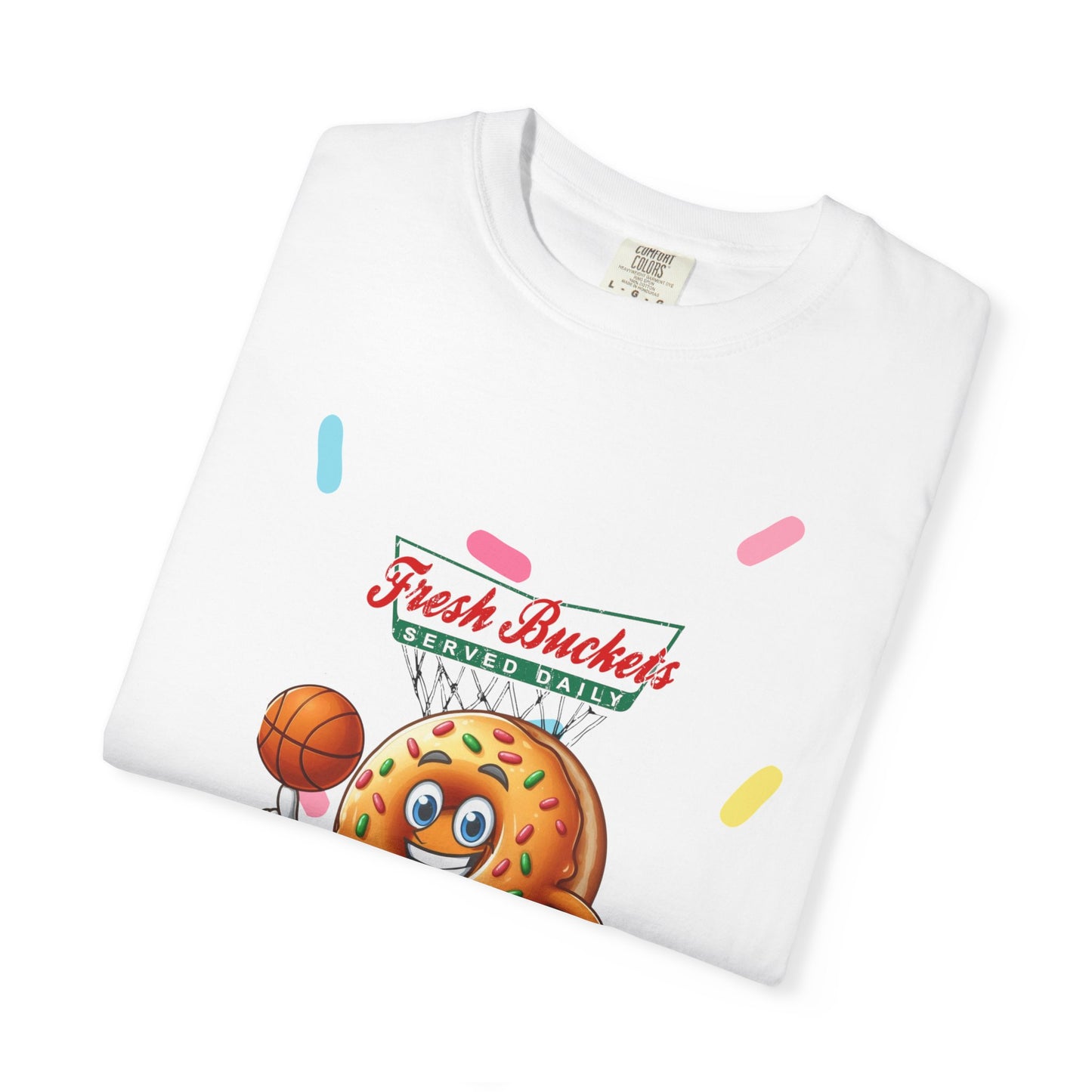 Fresh Buckets Graphic Tee | Fun Unisex T-Shirt, Basketball Lover Gift, Casual Wear, Summer Style, Unique Design