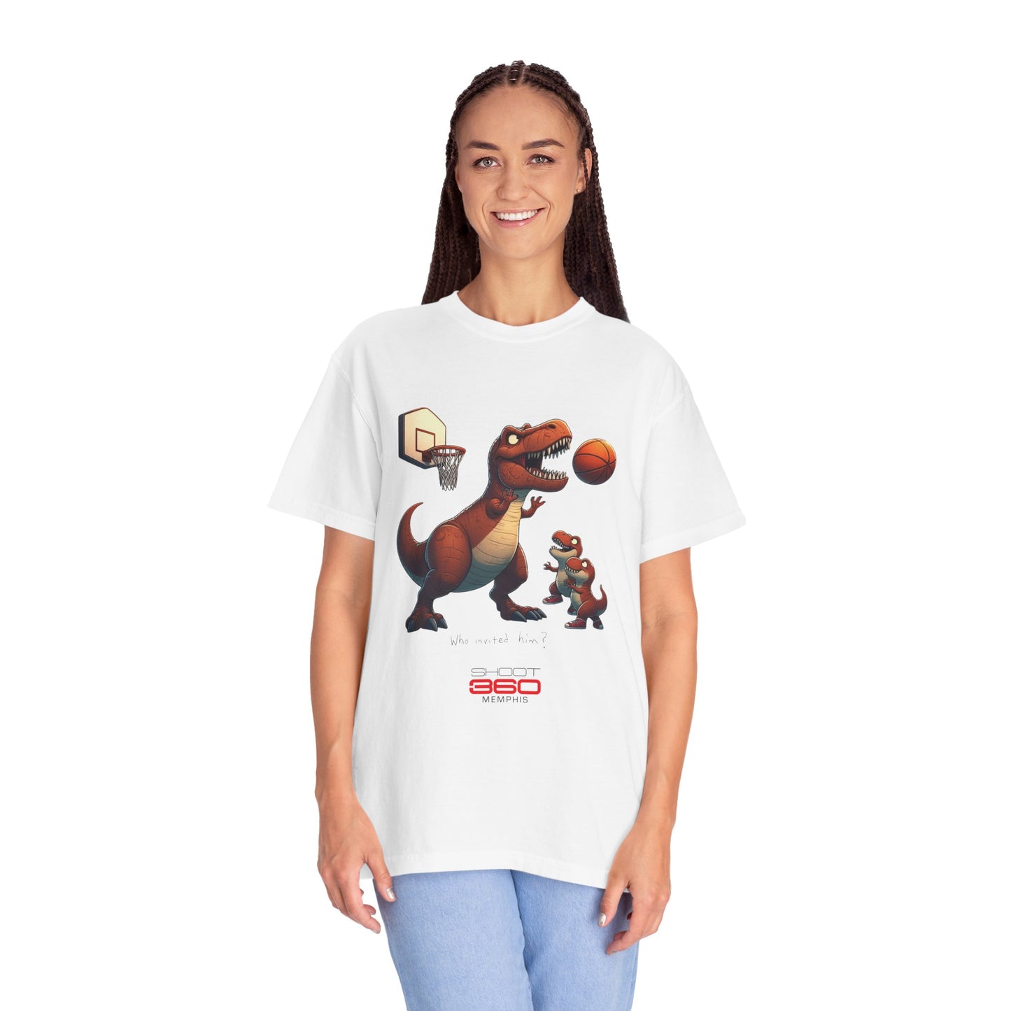 Basketball Dinosaur Basketball T-Shirt, Fun for Kids and Adults, Ideal for Birthdays, Family Gatherings, Casual Everyday Wear, Cool Graphic Tee
