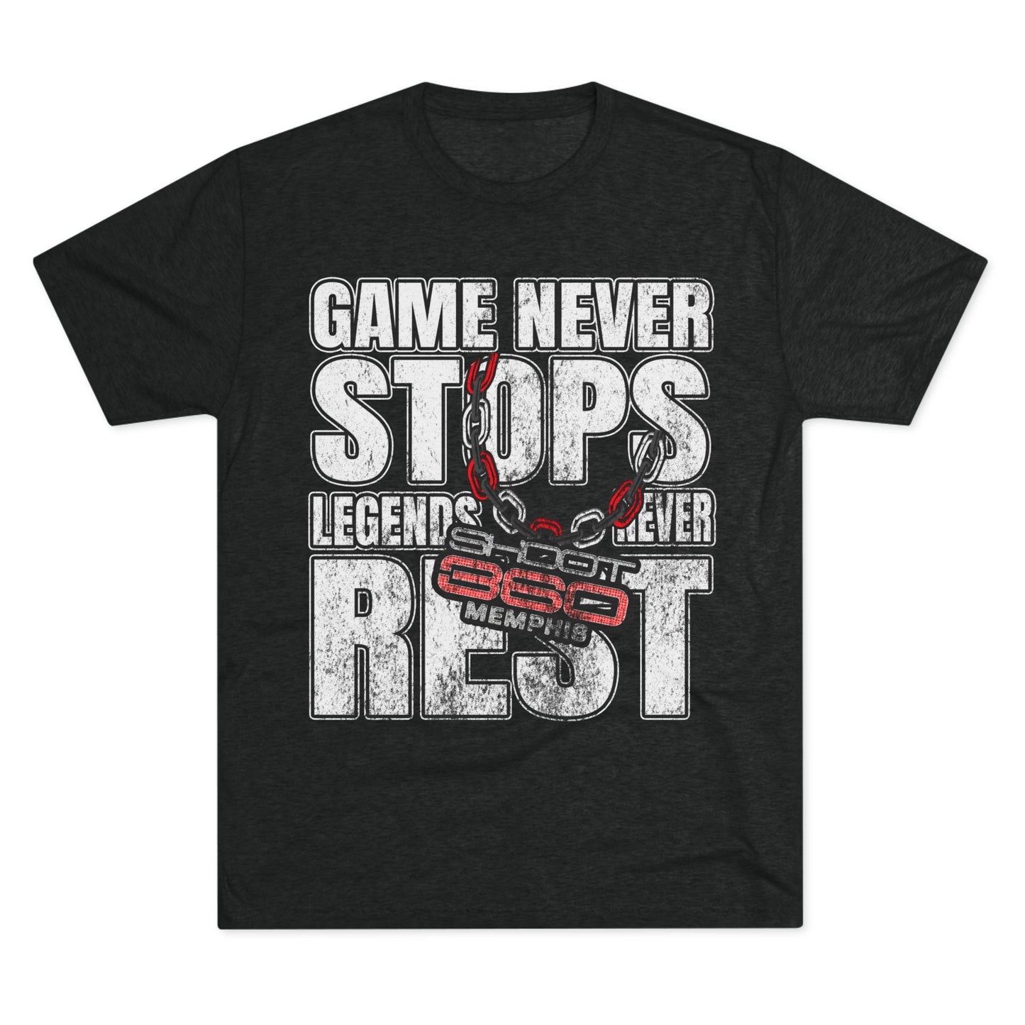 Game Never Stops Unisex Tri-Blend Crew Tee - Perfect for Legends