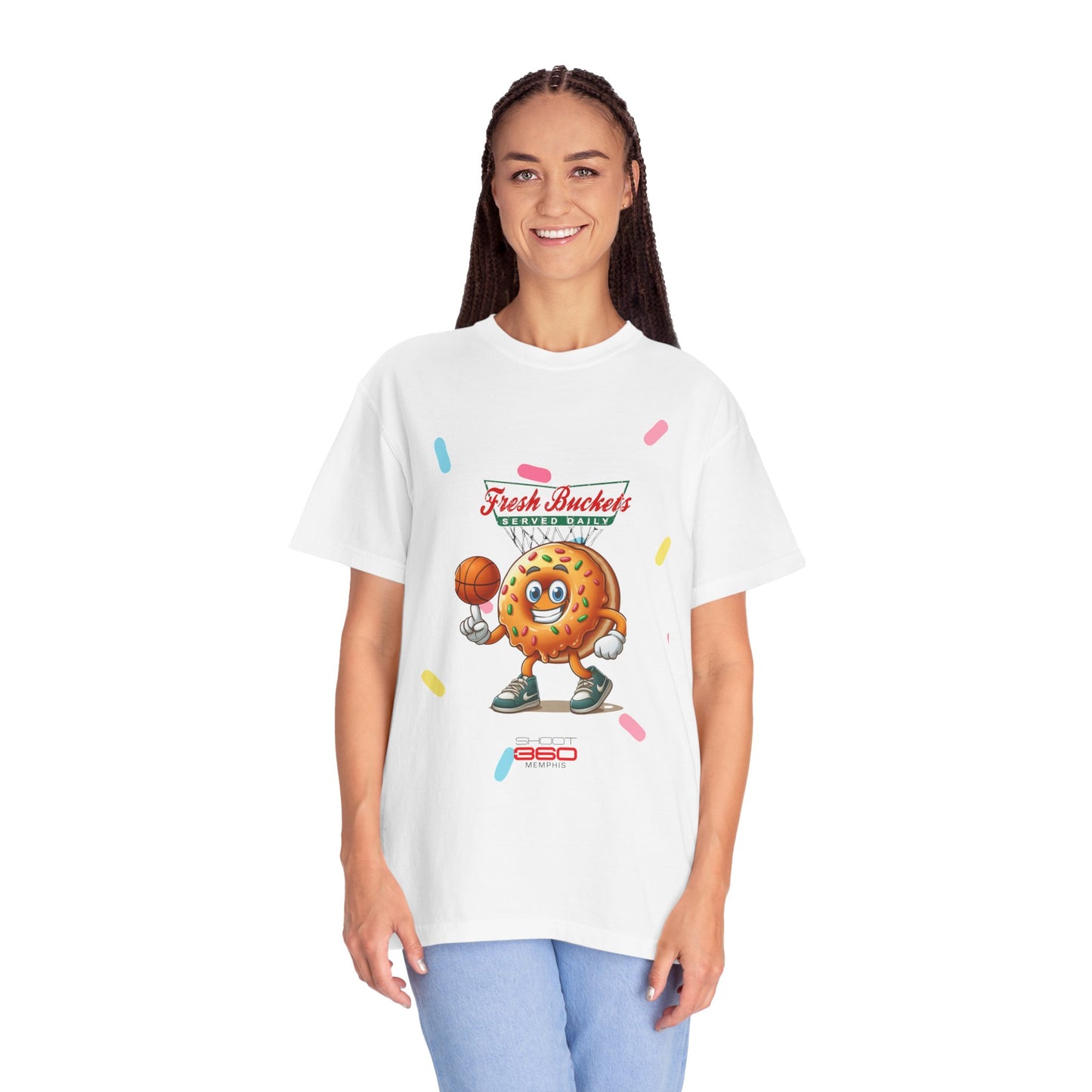 Fresh Buckets Graphic Tee | Fun Unisex T-Shirt, Basketball Lover Gift, Casual Wear, Summer Style, Unique Design