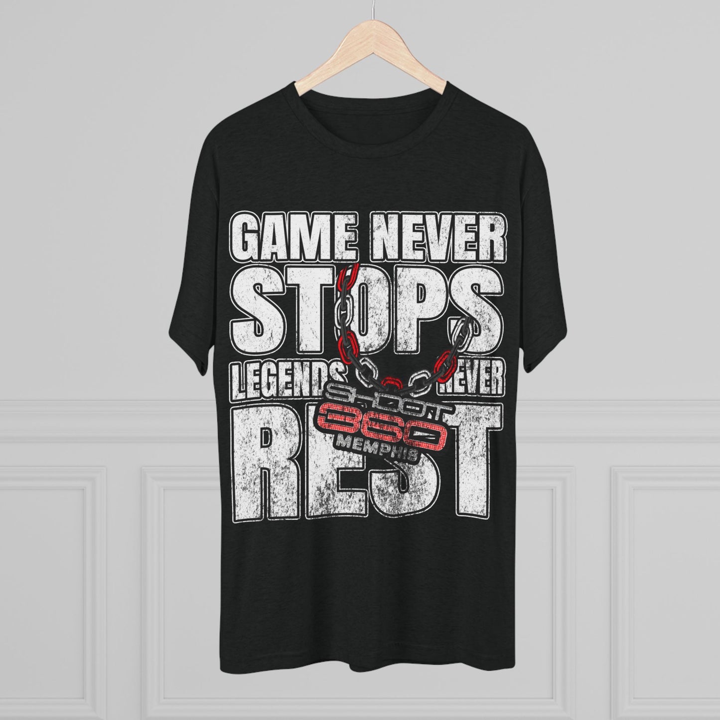 Game Never Stops Unisex Tri-Blend Crew Tee - Perfect for Legends