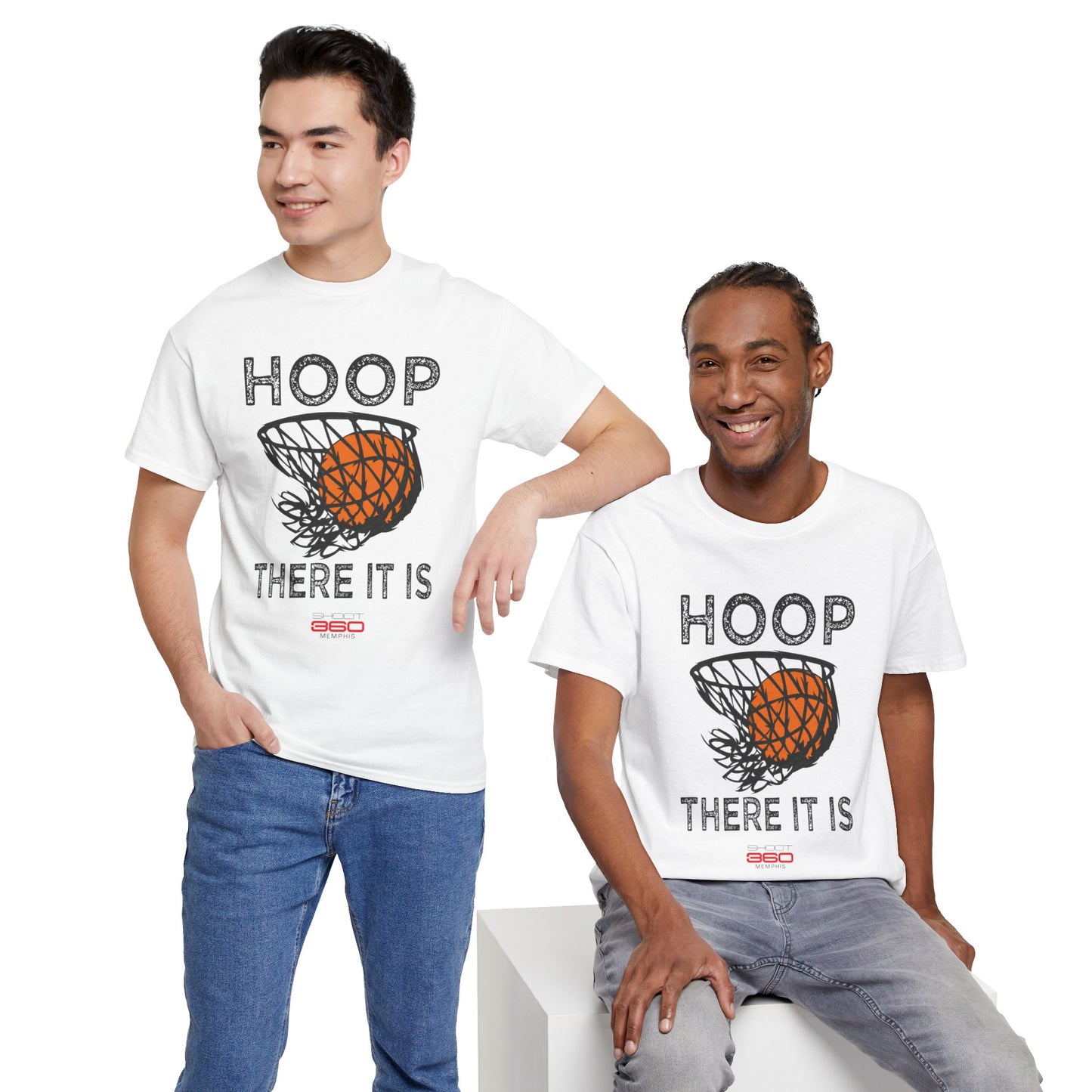 Hoop there it is Unisex Tee, Casual Sportswear, Gift for Athletes, Comfortable Everyday Wear, Ideal for Game Day, Funny Sports Humor Shirt