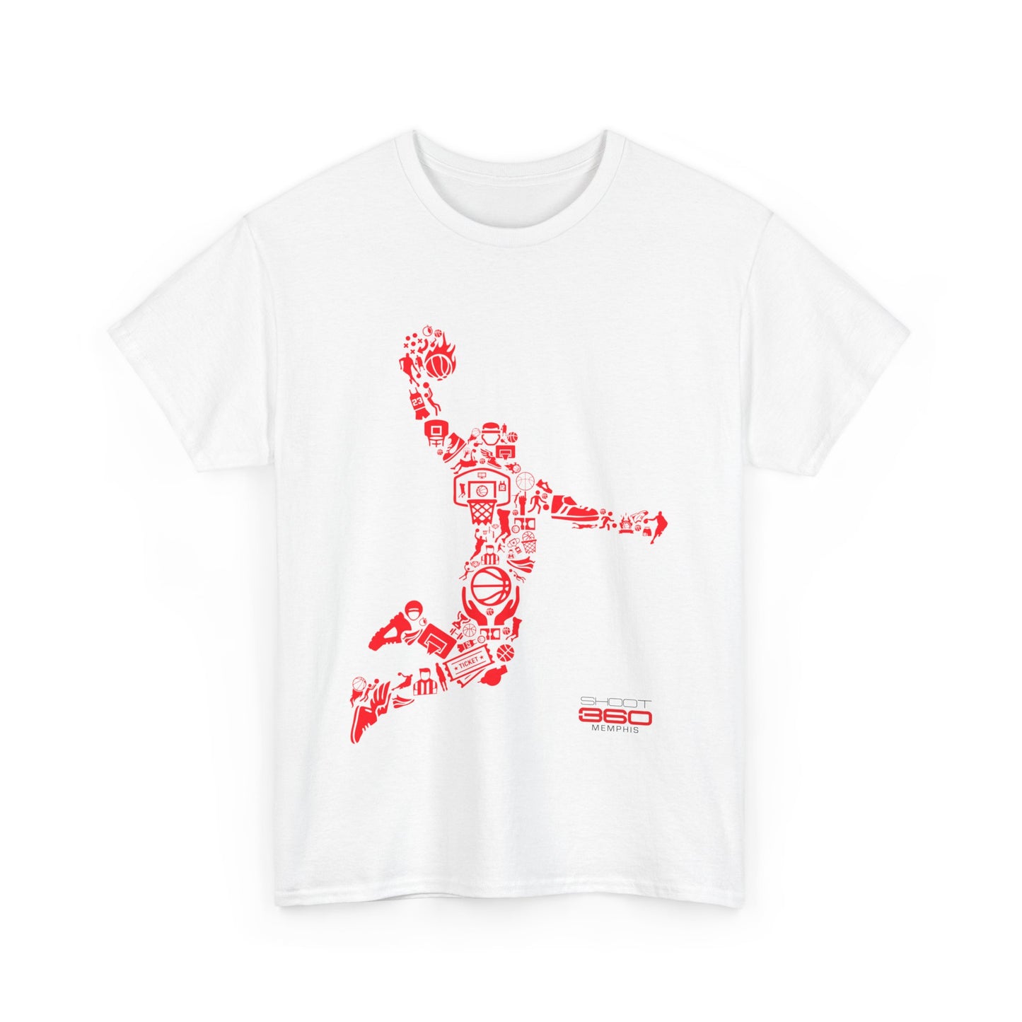 Red Robot Dunk Unisex Cotton Tee, Fun Graphic Tee, Gamer Gift, Sports Enthusiast Shirt, Cool Casual Look, Birthday Gift