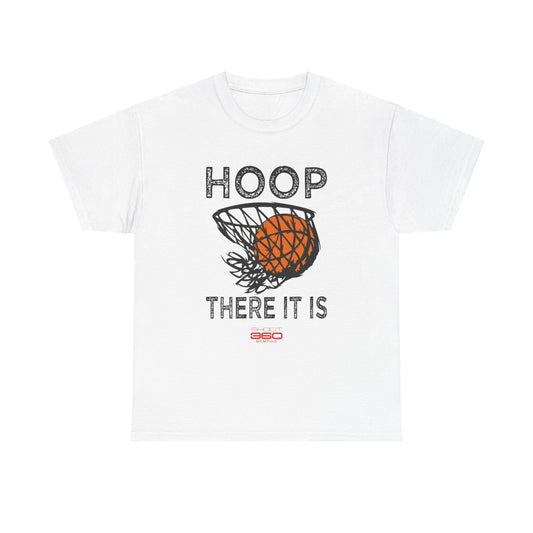 Hoop there it is Unisex Tee, Casual Sportswear, Gift for Athletes, Comfortable Everyday Wear, Ideal for Game Day, Funny Sports Humor Shirt