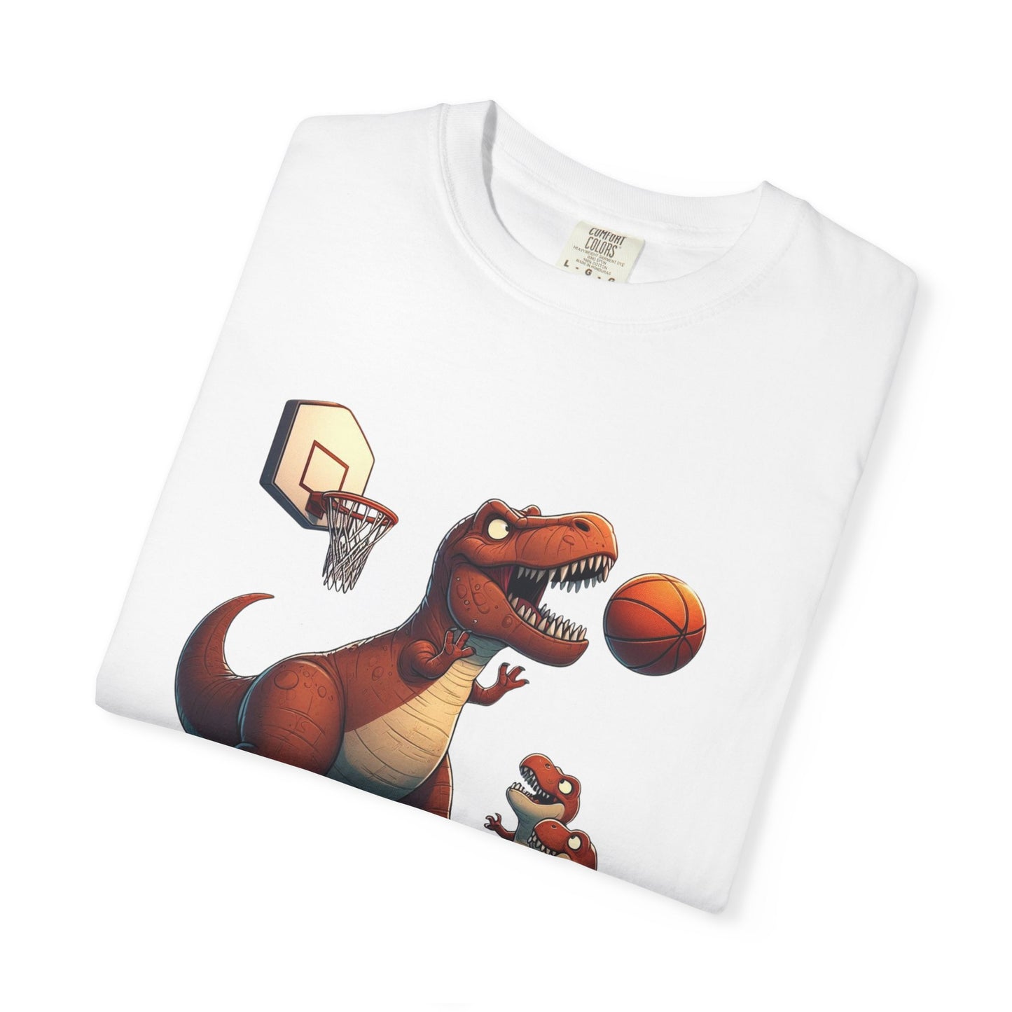 Basketball Dinosaur Basketball T-Shirt, Fun for Kids and Adults, Ideal for Birthdays, Family Gatherings, Casual Everyday Wear, Cool Graphic Tee