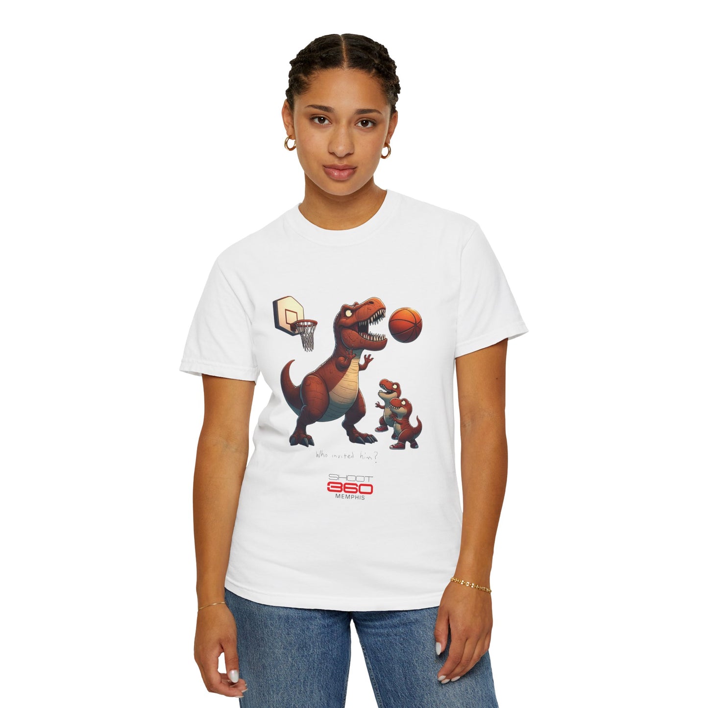 Basketball Dinosaur Basketball T-Shirt, Fun for Kids and Adults, Ideal for Birthdays, Family Gatherings, Casual Everyday Wear, Cool Graphic Tee